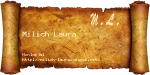 Milich Laura névjegykártya